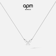 [Haitao] APM Monaco White Papillon Butterfly Necklace Women's Light Luxury Niche Birthday Gift Flags