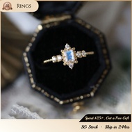 Moonstone Ring x S925 Silver Plated x Elegant Minimalist Jewelry