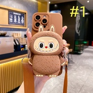 Ốp cho TECNO Spark Go 1 pova 6 Neo 5 Pro Camon 30 20 Pro Spark 20c 10c 8C labubu Ví đựng xu + dây đe