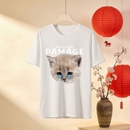 Emotional Damage Cat Face T Shirt With Blue Tears Graphic Design For Women And Men Casual Wear Funny