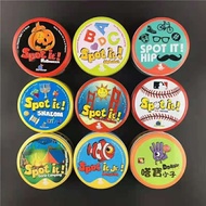 Tin Box spot it game English Card dobble Find Stubborn Parent-Child Party game Card Find Your Sister