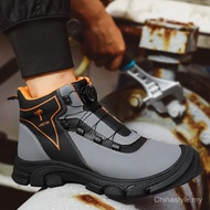 European Standard High Top Safety Shoes Men Anti-smashing Anti-piercing Work Boots Wear Resistant Ma