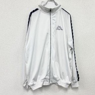 90年代Kappa古著白色運動外套/球衣，尺寸2XL