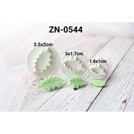 ZN544 - Plunger embosser cutter bento fondant daun holy leaf wreath hiasan kue