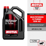 MOTUL Multipower D-Turbo 10W30 | 15W40 7L Technosynthese CK-4 Diesel Engine Oil
