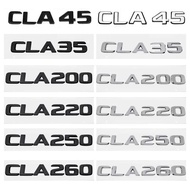 Car Trunk Letters Logo Emblem Badge Decals Sticker For Mercedes Benz CLA Class CLA35 CLA45 CLA260 CL
