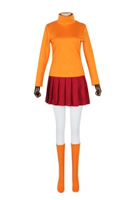 Scooby Dog Velma Cos Costume Halloween Character Performance Wear Scooby-Doo Velmacosplay Suit