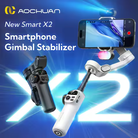 AOCHUAN Smart X2 3 Axis Gimbal Stabilizer For iPhone And Android Smartphone Gimbal With built-in ext