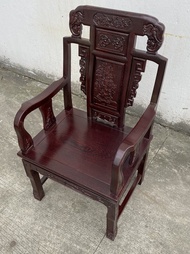 Chinese Style Rosewood Chicken Wing Wood Master Chair Set of Three Tea Chairs Dining Chairs Solid Wo