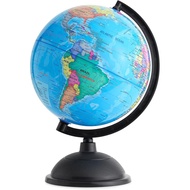 Juvale World Globe for Kids - 8-Inch, Multicolor with Plastic Stand - Educational Desk Globe with Wo