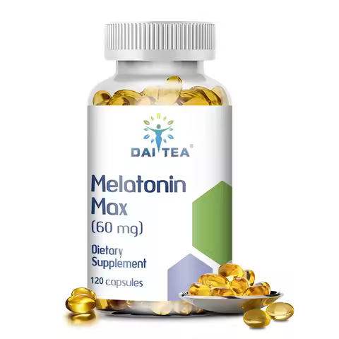 60 Mg Extra Strength Melatonin MAX - Eye Support, Deep Sleep, Natural Sleep - 100% Additive Free, Ve
