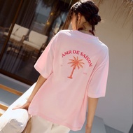 AMR DE SAISON (AIMER)-Palm Tree Oversized T-Shirt
