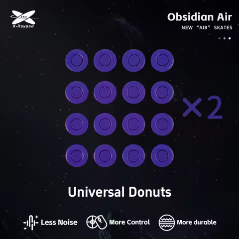 X-Raypad Obsidian Air Mouse Skates Universal D9.5mm Donuts-Quiet & Control