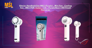 Glacier Handheld Fan M82 (Purple)｜Mini Fan｜Cooling Fan｜M82-PUR | Color : 1.4L - Purple(Box) | HKTVma