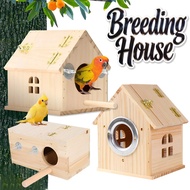 Bird Nest Box Wooden Nesting Breeding Home Budgie Breeding Mating Box for Lovebird Budgie Bird