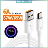 6A fast charging cable for XM USB - Type C. Type C charging cable, 67W fast charging cable. Type C f