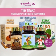 TINY TITANZ KID180 / IQ160 / VSION2020 VITAMIN 60 TABLETS (untuk kesihatan mata, tingkatkan daya ing