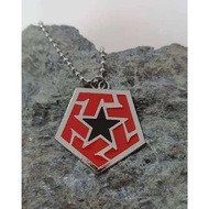 Aluminum Steel Tribal Pendant Necklace