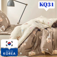 韓國製莫代爾天絲四季被 KQ31 (啡色) #韓國棉被 狗