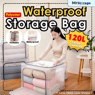 [MrStorage] LargeCapacity 24L/66L/100L Waterproof Transparent Foldable Storage Box Oxford Box Storag