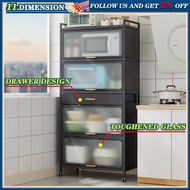 Movable Metal Kitchen Cabinet Drawer Storage Cabinet With Wheels Household Dining Sideboard Kitchen Rack Storage Rack