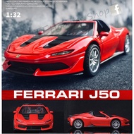 1/32 Alloy Diecast Model Vehicle Car Ferrari J50 Racing Sound & Light Pull Back Metal Toy Vehicles