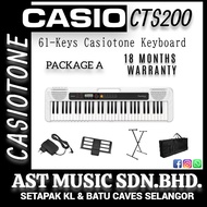 Casio CT-S200 61-Keys Casiotone Keyboard – White ( CTS200 / CT S200 ) Package A