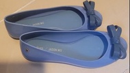 Melissa Jason Wu Jelly Flats Bow Periwinkle Blue Size 7