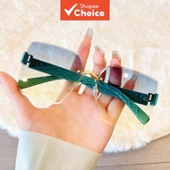 Frameless sunglasses ins street snap trend high-end sense, metal hinge, sunglasses for women, y2k sh