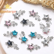 [RiseLargeS] 5PCS 3D  Alloy Meteor Star Nail Art Ch Jewelry Parts Accessories Glitter Nails Decoration Design Supplies Materials new