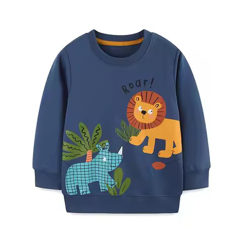 Little maven Baby Boys Kids Clothes Children's Clothing New Cartoon Lions Autumn Spring Infants Swea