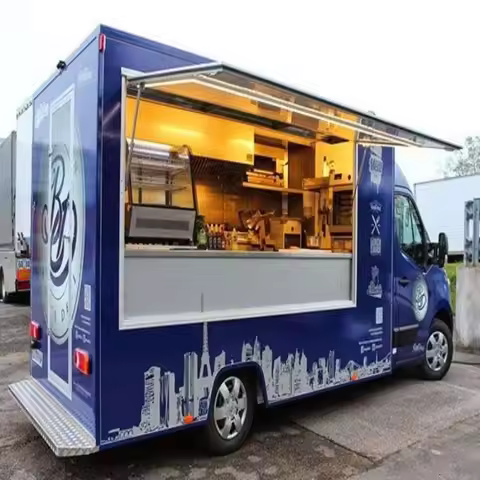 High Grade Mobile Food Truck Wholesale Fast Custom Fully Equipped Enclosed Trailer for Snack Food Ve