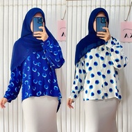 KEMEJA ASKA.ID - BLUEMOON LOOSE SHIRT PREMIUM MUSLIMWanita