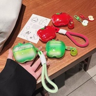 Cute 3D Laser Red Apple AirPods Pro3 Case AirPods 4/4anc AirPods Case For AirPods 1/23/Pro Pro2 Case