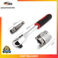10-19mm Adjustable Hex Universal Socket Torque Ratchet Socket Adapter Wrench Head Spanner Sleeve Repair Tool
