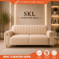 SKL Furniture EPIC 3 Seater PREMIUM VELVET ANTI SCRATCH/PET FRIENDLY FABRIC SOFA