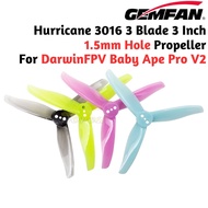Gemfan Hurricane 3016 3 Inch 3 Blade Propeller 1.5mm Hole for Baby Ape Pro V2 (2 pairs/4pcs) Gem3016