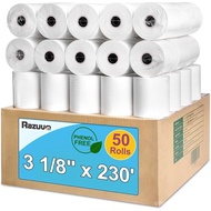 3 18 x 230 Thermal Paper Rolls, BPA BPS Phenol  - 50 Count for POS Systems and Credit Card