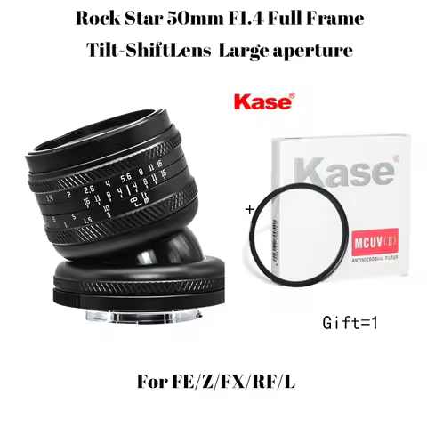 Rock Star 50mm F1.4 Full FrameTilt-Shift Lens Manual Focus Large aperture Camera Lensfor sony A7M3 C