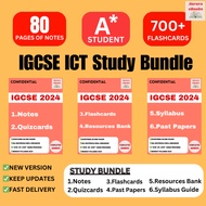 [Softcopy PDF📚] Cambridge IGCSE ICT 0417 A* Softcopy Study Bundle (Notes, Flashcards, Quizcards, Pas