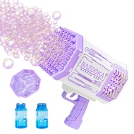 Bubble Gun, Bazooka Bubble Machine Gun, Bubble Blaster Gun with Bubble Solution, 69 Holes Bubble Baz