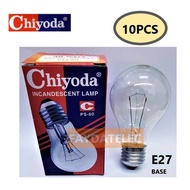 10PCS CHIYODA 40W / 60W / 100W E27 PS60 INCANDESCENT BULB (CLEAR)