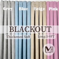 5-9FT Blockout High Quality Dimmer Bedroom Curtains Thickened Beige Grey Pink Modern Ring Curtain