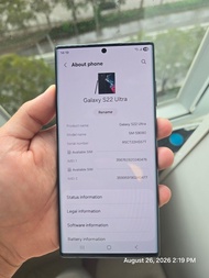 *Still available* Samsung Galaxy S22 Ultra 12+256GB 🔋91%
