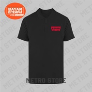 Polo Lev Logo Text Premium Red Print | Polo Shirt Short Sleeve Collar Young Men Cool Latest Unisex Distro.....