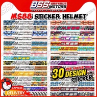 42 NEW DESIGN MS88 Sticker Pelekat Helmet Custom MS 88 Waterproof Protect & Tahan Calar Ready Stock 