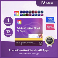 ADOBE Creative Cloud All Apps | 1 Year 100 GB Cloud