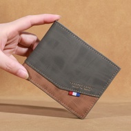 QUANAML 2023 Men's Zipper Short Wallet Multi Card Fashionable Mini Storage Letter Zero Wallet