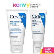 CeraVe Buy 1 Get 1 Facial Moisturizing Lotion 52ml  + [Free! Moisturising Cream 50ml]