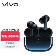 vivo TWS 2 真无线降噪蓝牙耳机 星际蓝 智能动态降噪超清音频30h续航88ms低延迟通用小米苹果华为手机